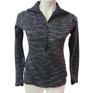 Columbia Heathered Gray mock neck 1/2 zip base layer Small Gorpcore base layer